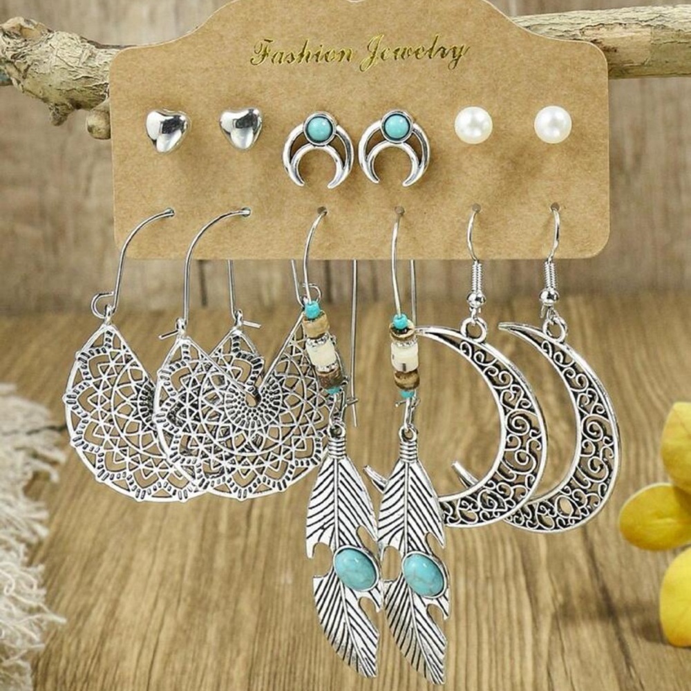 Fashion Jewelry Bohemian 6pc earrings